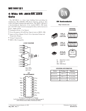 MC10H121L Datasheet PDF ON Semiconductor