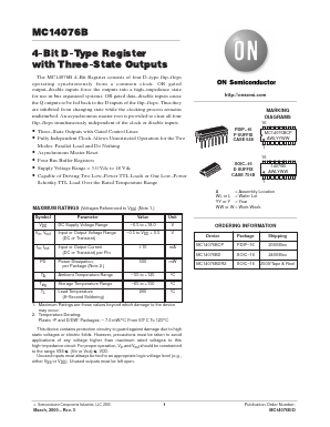 MC14076B Datasheet PDF ON Semiconductor