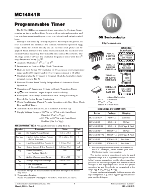 MC14541BDT Datasheet PDF ON Semiconductor
