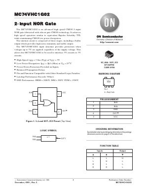 MC74VHC1G02 Datasheet PDF ON Semiconductor
