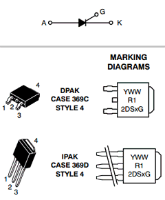 MCR12DSN-1G Datasheet PDF ON Semiconductor