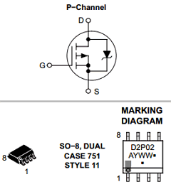 MMDF2P02HDR2 Datasheet PDF ON Semiconductor