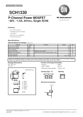 SCH1330 Datasheet PDF ON Semiconductor