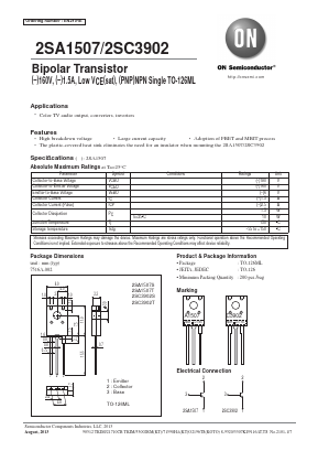 2SC3902 Datasheet PDF ON Semiconductor