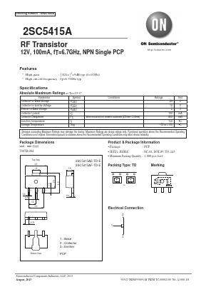 2SC5415AE-TD-E Datasheet PDF ON Semiconductor