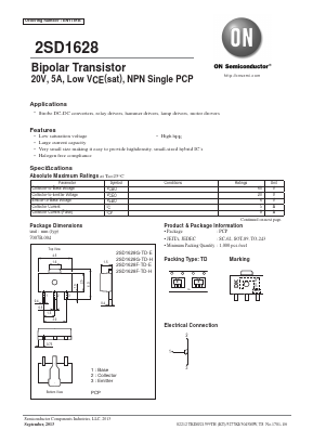 2SD1628G-TD-H Datasheet PDF ON Semiconductor