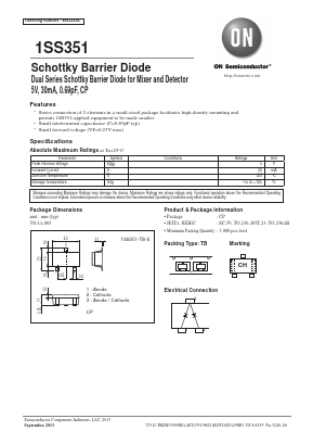 1SS351-TB-E Datasheet PDF ON Semiconductor