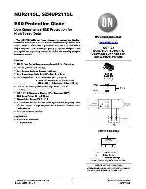 NUP2115LT1G Datasheet PDF ON Semiconductor