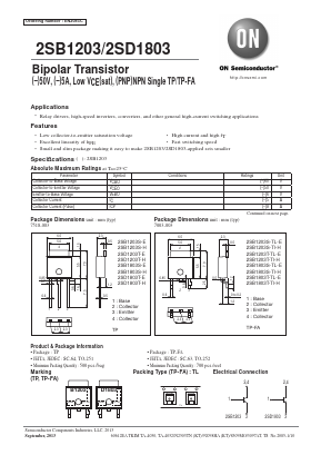 2SB1203-TL Datasheet PDF ON Semiconductor