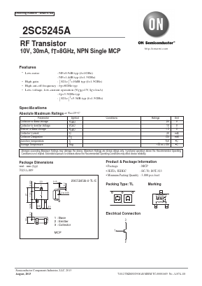 2SC5245A Datasheet PDF ON Semiconductor