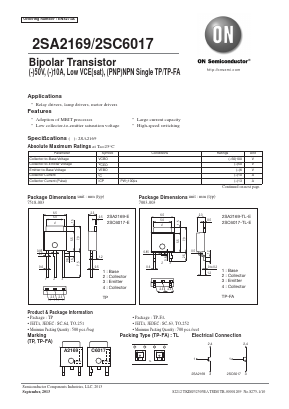 2SC6017-TL-EX Datasheet PDF ON Semiconductor
