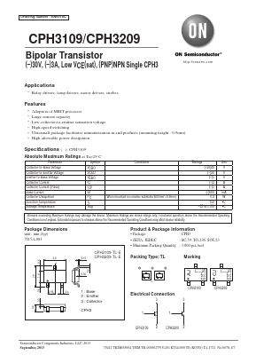 CPH3209 Datasheet PDF ON Semiconductor