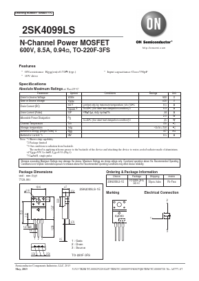 K4099 Datasheet PDF ON Semiconductor