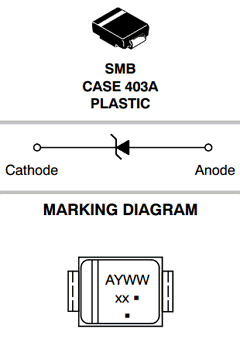 SZ1SMBXXXAT3G Datasheet PDF ON Semiconductor