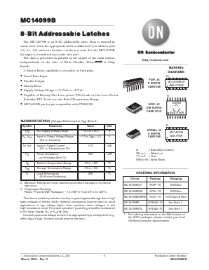 MC14099BF Datasheet PDF ON Semiconductor