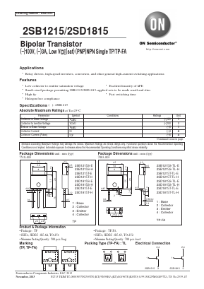 D1815 Datasheet PDF ON Semiconductor
