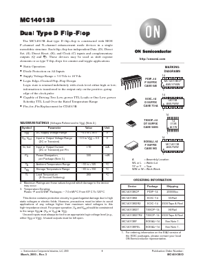 MC14013B Datasheet PDF ON Semiconductor