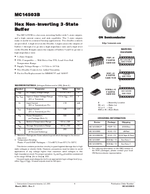 MC14503BF Datasheet PDF ON Semiconductor