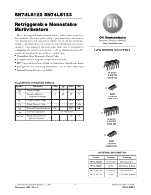 SN74LS122ML1 Datasheet PDF ON Semiconductor