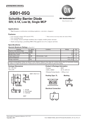 SB01-05Q Datasheet PDF ON Semiconductor