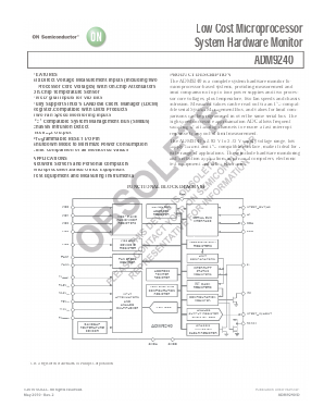 ADM9240ARUZ Datasheet PDF ON Semiconductor