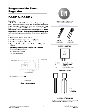 KA431LZTA Datasheet PDF ON Semiconductor