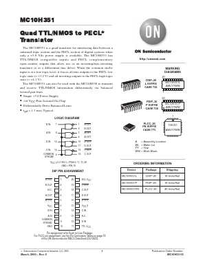 MC10H351-D Datasheet PDF ON Semiconductor