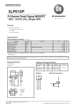 5LP01SP-AC Datasheet PDF ON Semiconductor