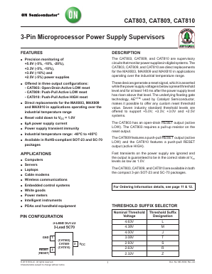 CAT803 Datasheet PDF ON Semiconductor