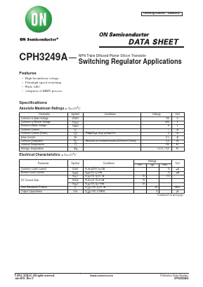 CPH3249A Datasheet PDF ON Semiconductor