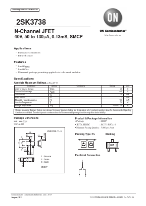 2SK3738-TL-E Datasheet PDF ON Semiconductor