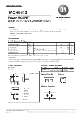 MCH6613-TL-E Datasheet PDF ON Semiconductor