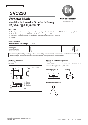 SVC230 Datasheet PDF ON Semiconductor