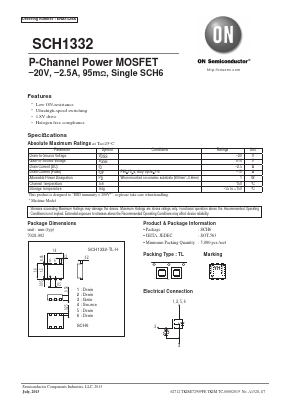 SCH1332-TL-H Datasheet PDF ON Semiconductor