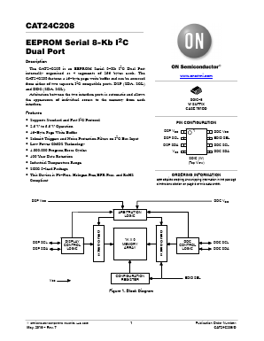CAT24C208WI-GT3 Datasheet PDF ON Semiconductor
