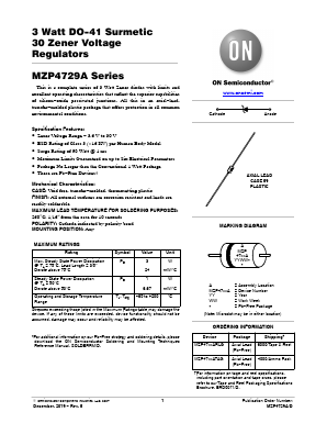 MZP4750ATAG Datasheet PDF ON Semiconductor
