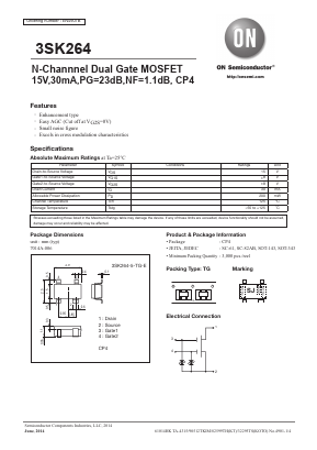 3SK264 Datasheet PDF ON Semiconductor