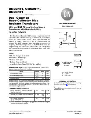 UMC5NT2 Datasheet PDF ON Semiconductor