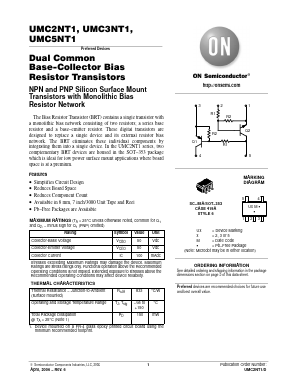 UMC5NT2 Datasheet PDF ON Semiconductor