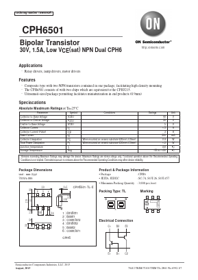 CPH6501 Datasheet PDF ON Semiconductor