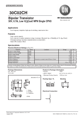 30C02CH-TL-E Datasheet PDF ON Semiconductor