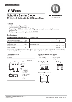 SBE805-TL-E Datasheet PDF ON Semiconductor