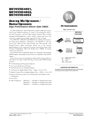 HC4052 Datasheet PDF ON Semiconductor