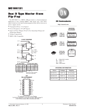 MC10H131FN Datasheet PDF ON Semiconductor