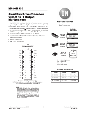 MC10H330L Datasheet PDF ON Semiconductor