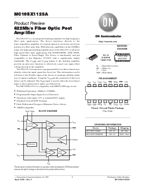 MC10SX1125A Datasheet PDF ON Semiconductor