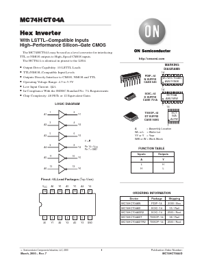 MC74HCT04A Datasheet PDF ON Semiconductor