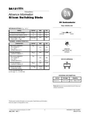 DA121TT1 Datasheet PDF ON Semiconductor