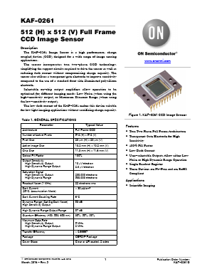 KAF-0261 Datasheet PDF ON Semiconductor