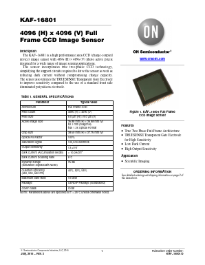 KAF-16801-AAA-DP-AE Datasheet PDF ON Semiconductor